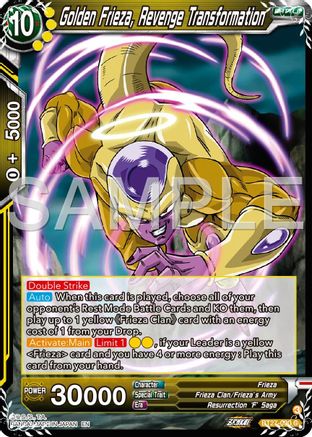 Golden Frieza, Revenge Transtormation (BT27-090) - History of Z Foil