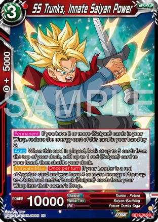 SS Trunks, Innate Saiyan Power (BT27-018) - History of Z Foil