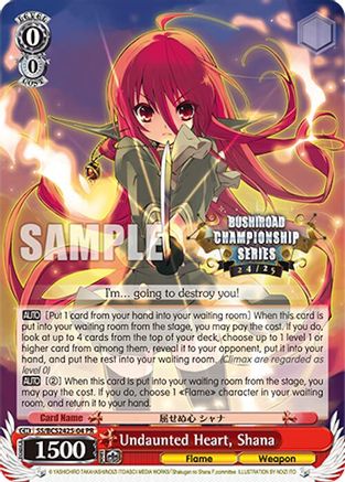 Undaunted Heart, Shana (SS/BCS2425-04 PR) - Bushiroad Event Cards