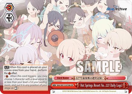 Hot Springs Resort No. 227 Daily Logs! (BAV/W112-E106 CR) - Blue Archive