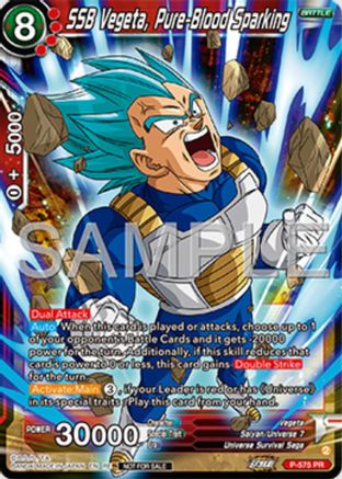 SSB Vegeta, Pure-Blood Sparking (Deluxe Pack 2025 Vol.1) (P-575) - Promotion Cards Foil