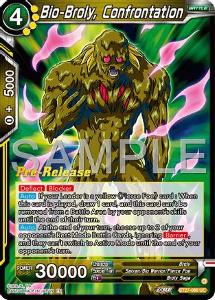 Bio-Broly, Confrontation (BT27-086) - History of Z PreRelease Cards