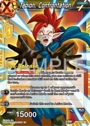 Tapion, Confrontation (BT27-067) - History of Z PreRelease Cards