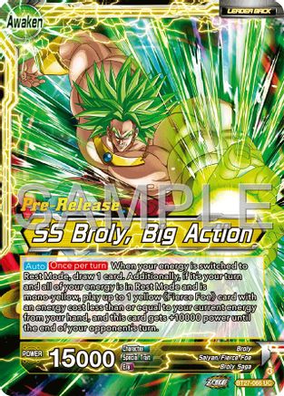 Broly // SS Broly, Big Action (BT27-066) - History of Z PreRelease Cards