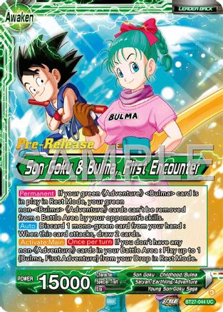 Son Goku // Son Goku & Bulma, First Encounter (BT27-044) - History of Z PreRelease Cards