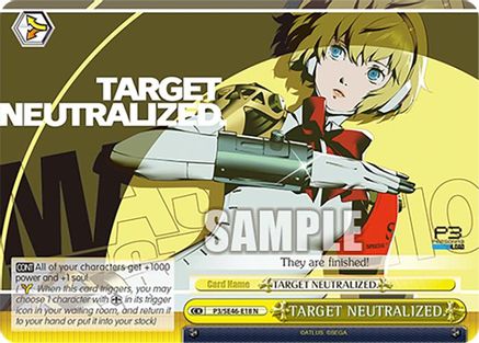 TARGET NEUTRALIZED. (P3/SE46-E18N) - Persona 3 Reload Premium Booster