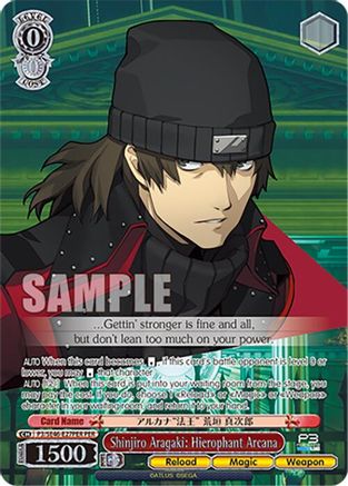 Shinjiro Aragaki: Hierophant Arcana (PER) (P3/SE46-E27PERPER) - Persona 3 Reload Premium Booster