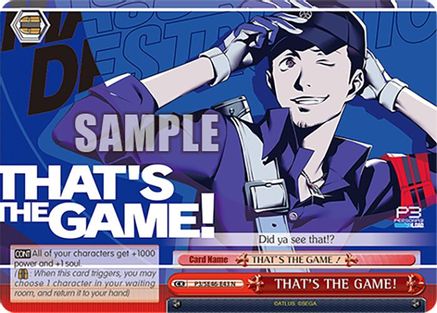 THAT'S THE GAME! (P3/SE46-E43N) - Persona 3 Reload Premium Booster