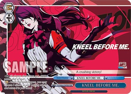 KNEEL BEFORE ME. (PER) (P3/SE46-E59PERPER) - Persona 3 Reload Premium Booster