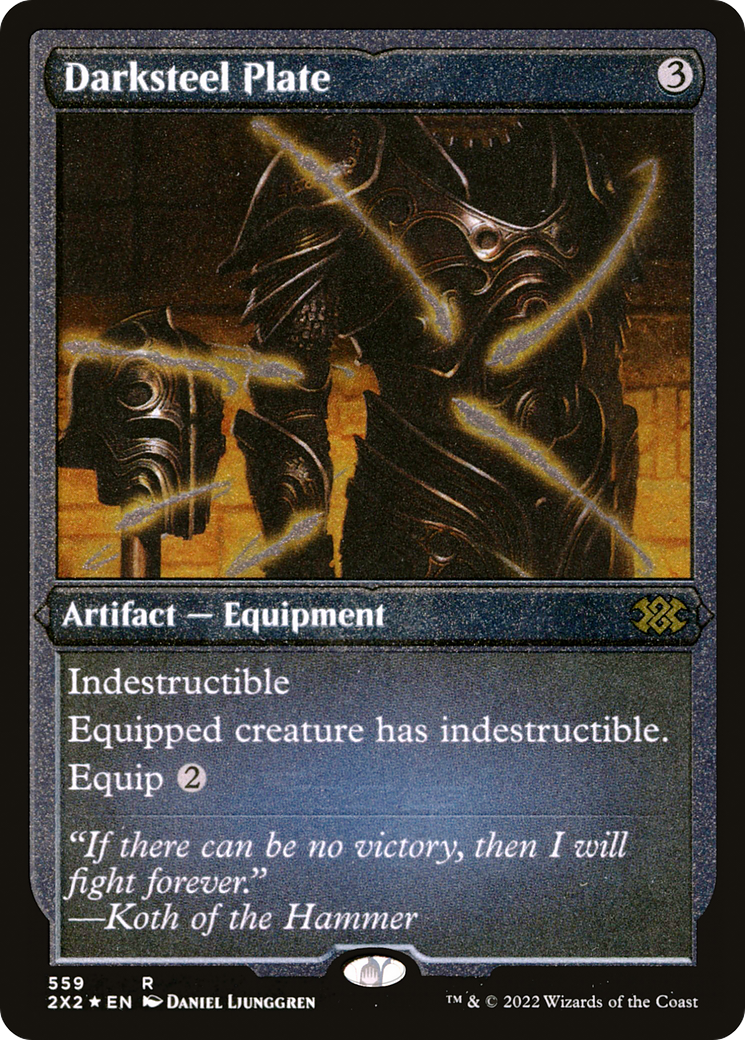 Darksteel Plate (2X2-559) - Double Masters 2022 Foil