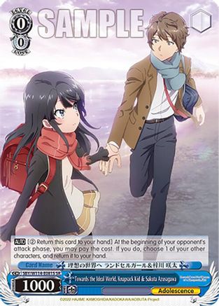 Towards the Ideal World, Knapsack Kid & Sakuta Azusagawa (SR) (SBY/W114-E081S SR) - Rascal Does Not Dream Series