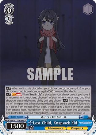 Lost Child, Knapsack Kid (SR) (SBY/W114-E094S SR) - Rascal Does Not Dream Series