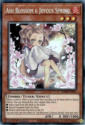 Ash Blossom & Joyous Spring (Alternate Art) (PCR) (RA04-EN025) - Quarter Century Stampede 1st Edition