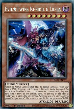 Evil Twins Ki-sikil & Lil-la (PCR) (RA04-EN037) - Quarter Century Stampede 1st Edition