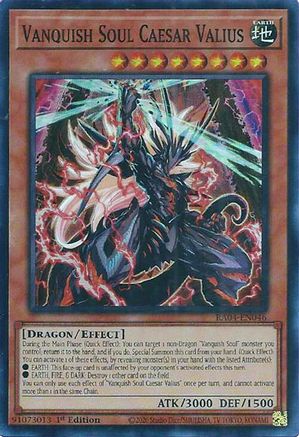 Vanquish Soul Caesar Valius (RA04-EN046) - Quarter Century Stampede 1st Edition