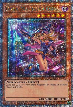 Dark Magician Girl (7th Art) (Quarter Century Secret Rare) (RA04-EN107) - Quarter Century Stampede 1st Edition