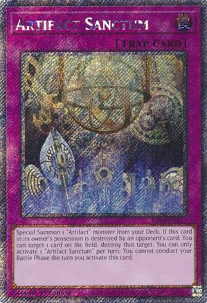 Artifact Sanctum (Platinum Secret Rare) (RA04-EN217) - Quarter Century Stampede 1st Edition