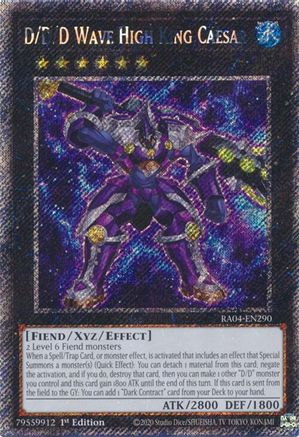 D/D/D Wave High King Caesar (Platinum Secret Rare) (RA04-EN290) - Quarter Century Stampede 1st Edition