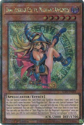 Dark Magician Girl the Magician's Apprentice (Quarter Century Secret Rare) (ALIN-EN004) - Alliance Insight 1st Edition