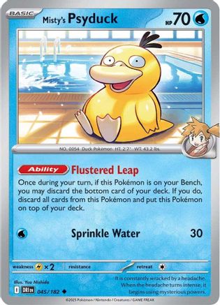Misty's Psyduck 045/182 - Reverse Holofoil SV10 Destined Rivals - Uncommon