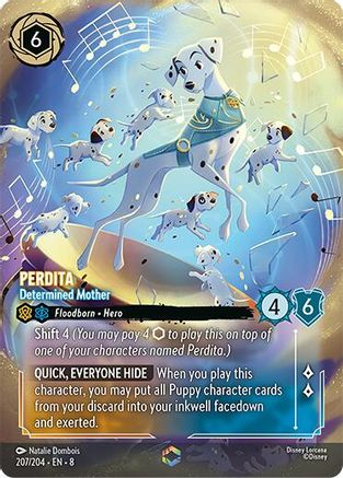 Perdita - Determined Mother (Enchanted) (207/204) - Reign of Jafar Holofoil