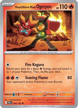 Hearthflame Mask Ogerpon 044 SV10 Destined Rivals - Uncommon