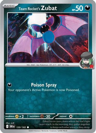 Team Rocket's Zubat 120/182 SV10 Destined Rivals - Common