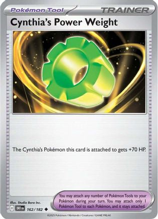 Cynthia's Power Weight 162 - Reverse Holofoil SV10 Destined Rivals - Uncommon
