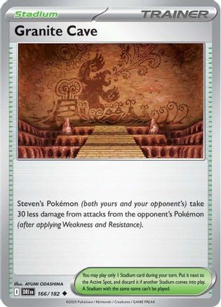 Granite Cave 166 - Reverse Holofoil SV10 Destined Rivals - Uncommon