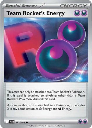 Team Rocket's Energy 182 SV10 Destined Rivals - Uncommon