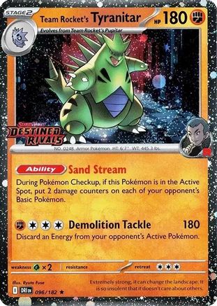 Team Rocket's Tyranitar (Prerelease) 096 - Holofoil Miscellaneous Cards & Products - Rare