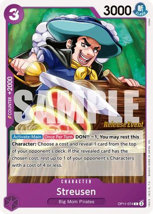 Streusen (OP11-074) - A Fist of Divine Speed Release Event Cards