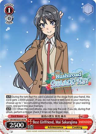 Best Girlfriend, Mai Sakurajima (Summer Fest 2025) (SBY/BSF2025-04 PR) - Bushiroad Event Cards
