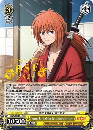 Warm Rays of the Sun, Kenshin Himura (BSF 2025) (RKN/BSF2025-05S PR) - Bushiroad Event Cards