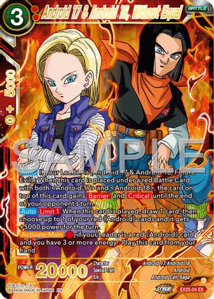 Android 17 & Android 18, Without Equal (EX25-04) - Expansion Deck Box Set 25 Premium Anniversary Box 2025 Foil