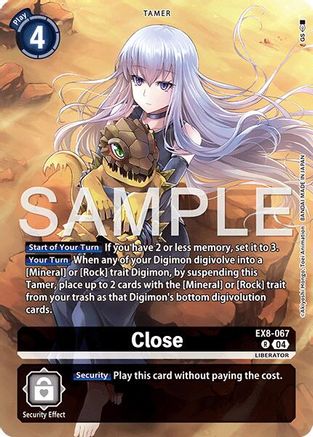 Close (Digimon Liberator Debuggers Set) (EX8-067) - Chain of Liberation Foil