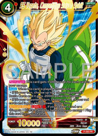 SS Vegeta, Competitive Saiyan Spirit (Premium Anniversary Box 2025) (P-593) - Promotion Cards Foil