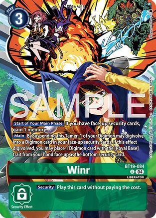 Winr (Digimon Liberator Debuggers Set) (BT19-084) - Release Special Booster 2.0 Foil