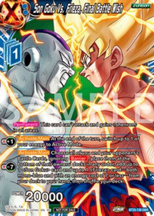 Son Goku Vs. Frieza, Final Battle Wish (Deluxe Pack 2025 Vol.2) (BT25-139) - Promotion Cards