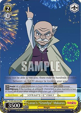 Laxus's "Grandpa" Makarov (FT/EN-S02-015 U RE) - Fairy Tail Chronicle Set