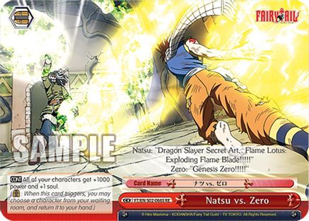 Natsu vs. Zero (SR) (FT/EN-S02-066S SR RE) - Fairy Tail Chronicle Set