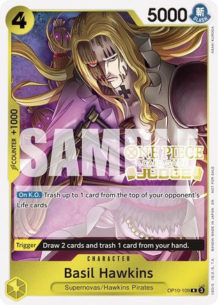 Basil Hawkins (Judge Pack Vol. 6) (OP10-109) - One Piece Promotion Cards Foil