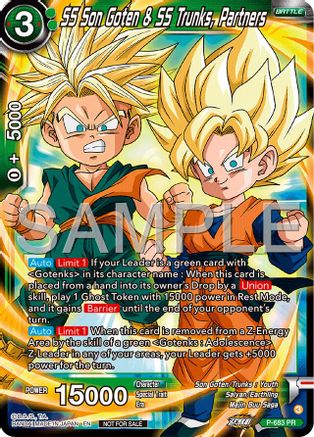 SS Son Goten & SS Trunks, Partners (Tournament Pack Vol.12) (P-683) - Tournament Promotion Cards