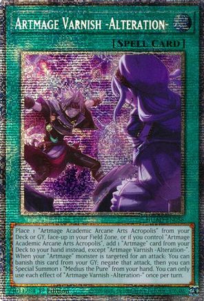 Artmage Varnish -Alteration- (Starlight Rare) (DUAD-EN058) - Duelist's Advance 1st Edition