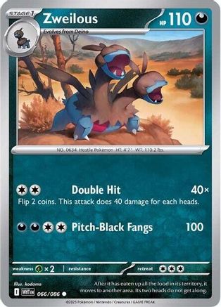 Zweilous 061/086 - Reverse Holofoil SV White Flare - Common
