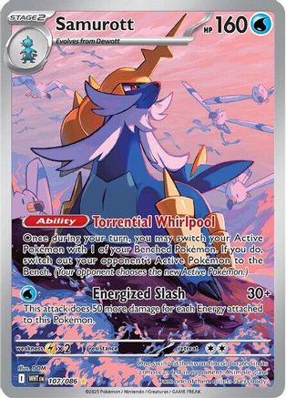 Samurott 104/086 - Holofoil SV White Flare - Illustration Rare