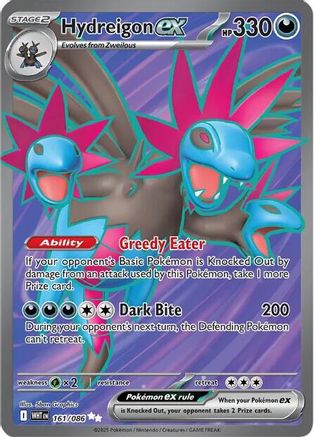 Hydreigon ex 163/086 - Holofoil SV White Flare - Ultra Rare