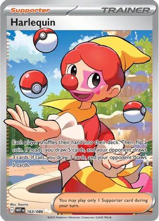 Harlequin 165/086 - Holofoil SV White Flare - Ultra Rare