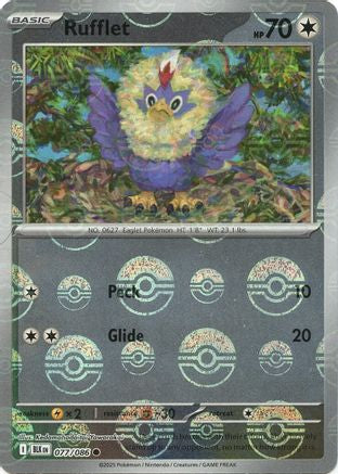 Rufflet 076/086 - Holofoil SV White Flare - Common