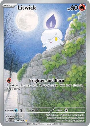 Litwick 100/086 - Holofoil SV Black Bolt - Illustration Rare